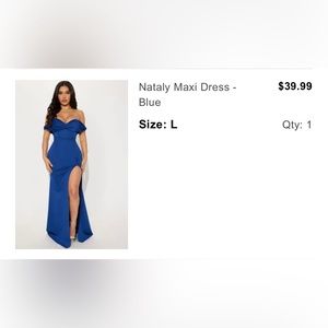 Brand new blue fashion nova dress